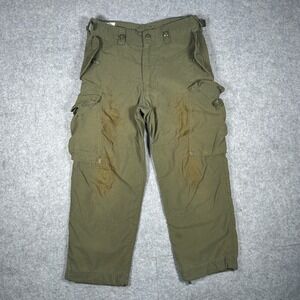Vintage Canadian Military Trousers Mens Short Small Green MK III Combat 1989 80s